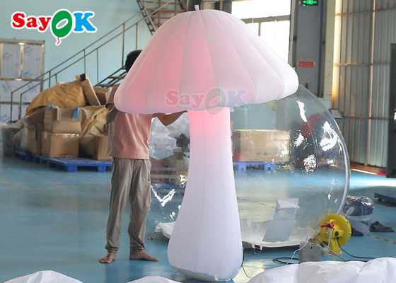 Oxford Cloth 2m LED Inflatable Lighting Decoration White Mushroom