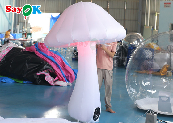 Oxford Cloth 2m LED Inflatable Lighting Decoration White Mushroom
