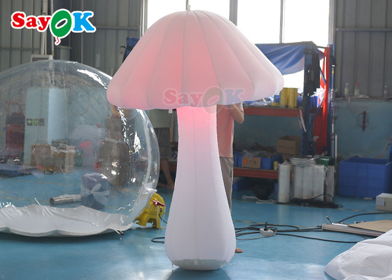 Oxford Cloth 2m LED Inflatable Lighting Decoration White Mushroom
