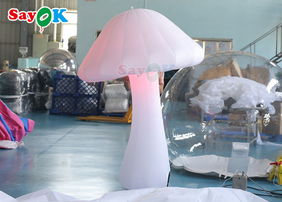 Oxford Cloth 2m LED Inflatable Lighting Decoration White Mushroom