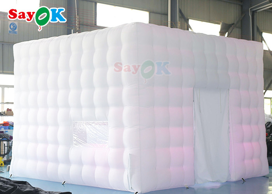 Air Inflatable Tent Airproof LED Outdoor Inflatable Tent Cube 5x5x3.5mH For Party Event