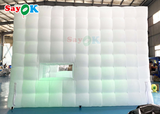 Air Inflatable Tent Airproof LED Outdoor Inflatable Tent Cube 5x5x3.5mH For Party Event
