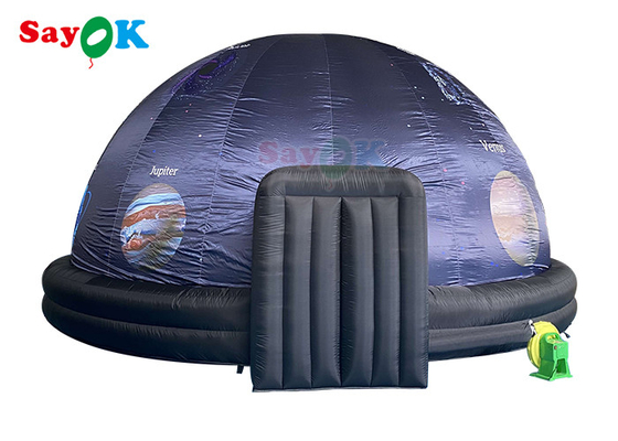 Customized Printed Inflatable Planetarium Black Projection Dome Tent For Science Display