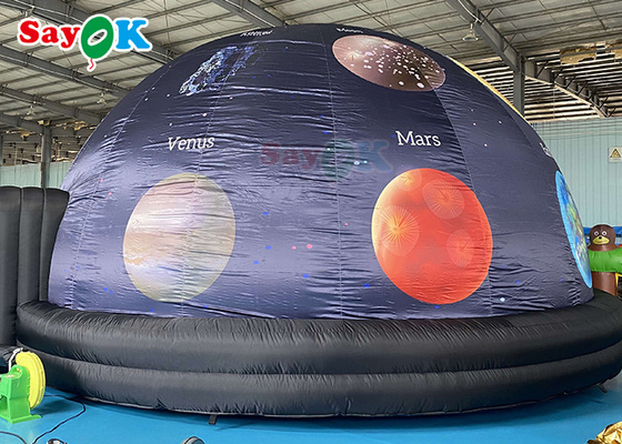 Customized Printed Inflatable Planetarium Black Projection Dome Tent For Science Display