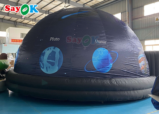 Customized Printed Inflatable Planetarium Black Projection Dome Tent For Science Display