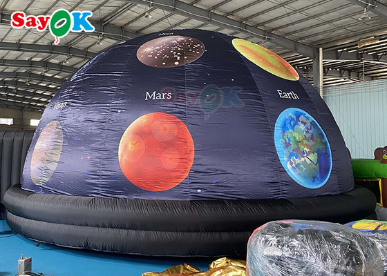 Customized Printed Inflatable Planetarium Black Projection Dome Tent For Science Display
