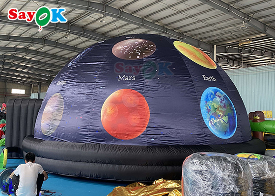 Customized Printed Inflatable Planetarium Black Projection Dome Tent For Science Display