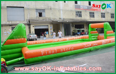 Giant Inflatable Football Colorful Soccer Goal Inflatable Obstacle Course Inflatable Soap Football Field