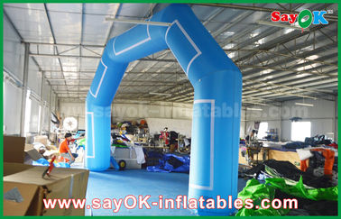 Inflatable Rainbow Arch Customized Blue Inflatable Arch Velcro Print Event Inflatable Finish Line