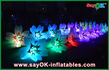 Wedding Romantic Inflatable Led Flower Chain , Outdoor Inflatable Decorations