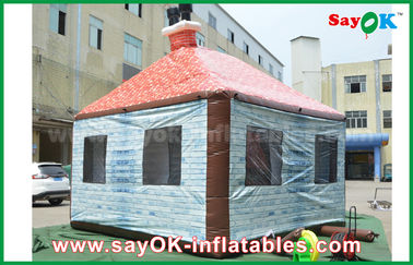 Customized 5 x 4m PVC Giant Inflatable House Bar Plub With Window / Chimney