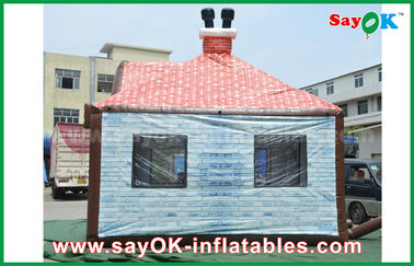 Customized 5 x 4m PVC Giant Inflatable House Bar Plub With Window / Chimney