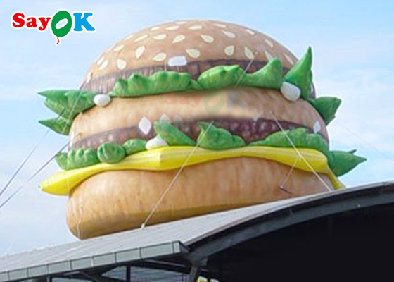 UV Resistant 10ft Inflatable Hamburger Model Store Decoration