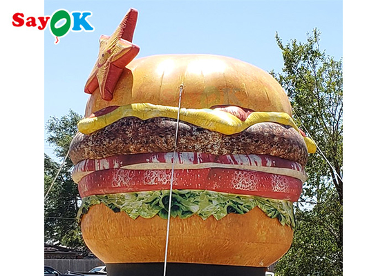 UV Resistant 10ft Inflatable Hamburger Model Store Decoration