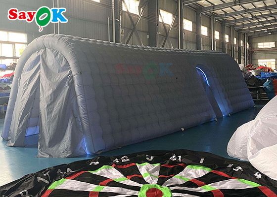 Event Dome Tent Custom Air Channel Inflatable Pvc Tunnel Tent With Door Curtain