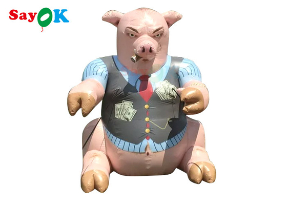 EN71 Inflatable Cartoon Characters Pig Model Advertising Outdoor Decor Blow Up Cartoon Characters