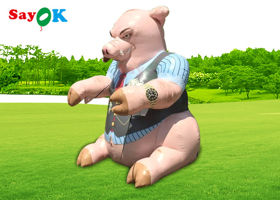 EN71 Inflatable Cartoon Characters Pig Model Advertising Outdoor Decor Blow Up Cartoon Characters