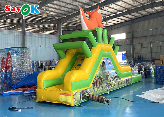 Outdoor Inflatable Slide Commercial Inflatable Skateboard For Amusement Park Logo Printing