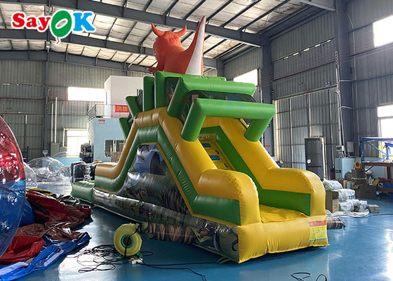 Outdoor Inflatable Slide Commercial Inflatable Skateboard For Amusement Park Logo Printing
