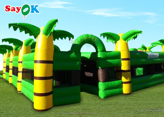 Big Funny Inflatable Sports Games Palm Tree Maze For Adults Kids Inflatable Party Games