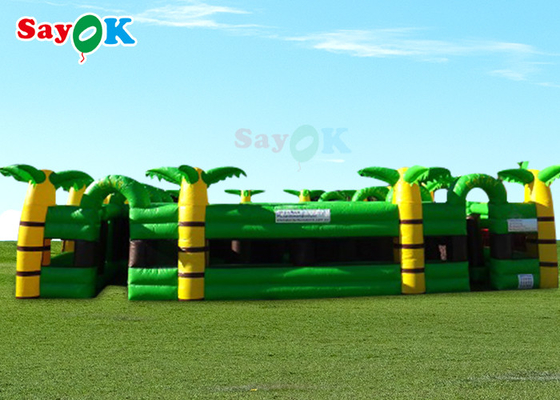 Big Funny Inflatable Sports Games Palm Tree Maze For Adults Kids Inflatable Party Games