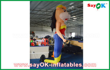 2m Height Inflatable Cartoon Characters Inflatable Bossy Cow With Built - In Blower