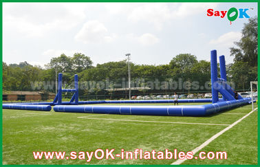Football Inflatable Games Giant Outside PVC Tarpaulin Inflatable Soccer / Football Field Court CE Standard