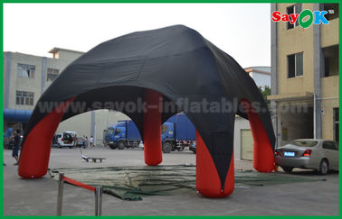 Inflatable Tent Dome Red / Black Spider Inflatable Dome Tent 4 Legs With Oxford Cloth Fire Retardant
