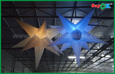 Christmas Hanging Decoration Inflatable Led Star Light For Ceiling Decorative