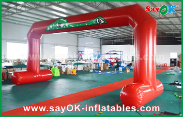 Inflatable Finish Line Arch Red PVC Printed Start Finish Line Arches Double Sewing Inflatable Entrance Arch