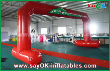 Inflatable Finish Line Arch Red PVC Printed Start Finish Line Arches Double Sewing Inflatable Entrance Arch