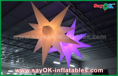 Nylon Advertising LED Star Balloon Outdoor Inflatable Decorations WIth CE / UL Blower