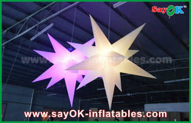 Nylon Advertising LED Star Balloon Outdoor Inflatable Decorations WIth CE / UL Blower