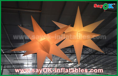 Nylon Advertising LED Star Balloon Outdoor Inflatable Decorations WIth CE / UL Blower