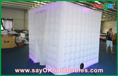 Inflatable Led Photo Booth Green Background Inflatable Photo Booth 2.5 X 2.5 X 2.5m For Wedding / Event