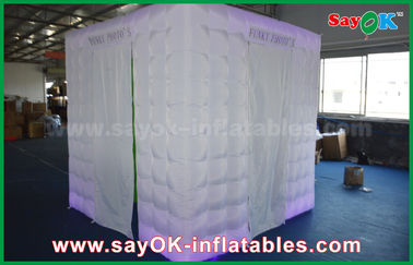 Inflatable Led Photo Booth Green Background Inflatable Photo Booth 2.5 X 2.5 X 2.5m For Wedding / Event