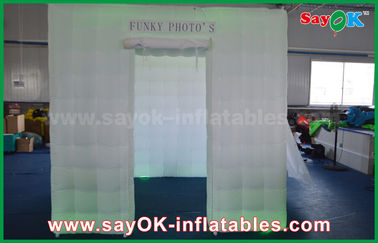 Inflatable Led Photo Booth Green Background Inflatable Photo Booth 2.5 X 2.5 X 2.5m For Wedding / Event