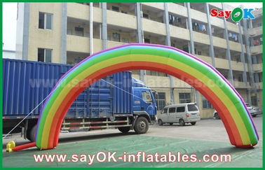 Inflatable Rainbow Arch 7mL X 4mH Giant Inflatable Entrance Arch / Rainbow Arch Oxford Cloth For Event