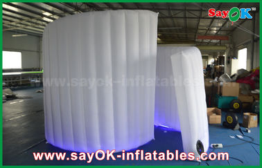 Party Photo Booth 210D Oxford Fabric Inflatable White Spiral Wall For Photo Booth Tent 1 Year Warranty