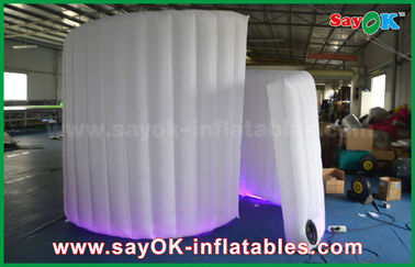 Party Photo Booth 210D Oxford Fabric Inflatable White Spiral Wall For Photo Booth Tent 1 Year Warranty