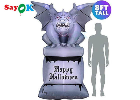 4m Inflatable Gargoyle Funny LED Halloween Courtyard Decoration