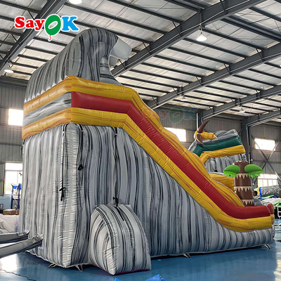 Wet Dry Inflatable Slide Fire Retardant Inflatable Bouncer Slide 9x3.4x5.5m For Playground