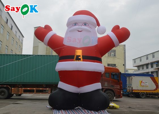 Entertainment 6m PVC Inflatable Christmas Santa Claus Yard Decorations