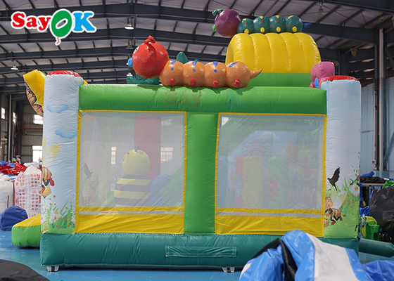 Tarpaulin Inflatable Bounce House Children Bouncer Castle Cartoon Ladybug Jumping Bed Slide