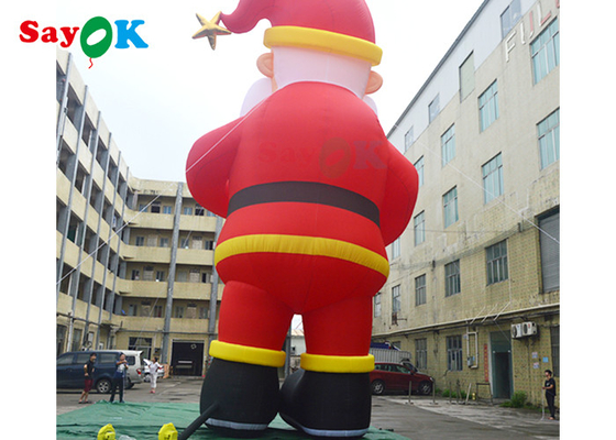 Large LED Inflatable Holiday Decorations 10m Santa Claus Blowups