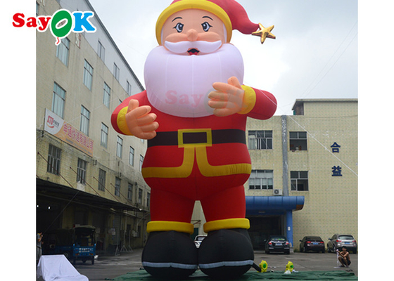 Large LED Inflatable Holiday Decorations 10m Santa Claus Blowups