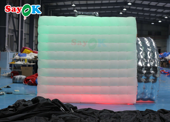 210D Oxford Cloth White Inflatable Photo Booth 7*7*4mH Custom Color