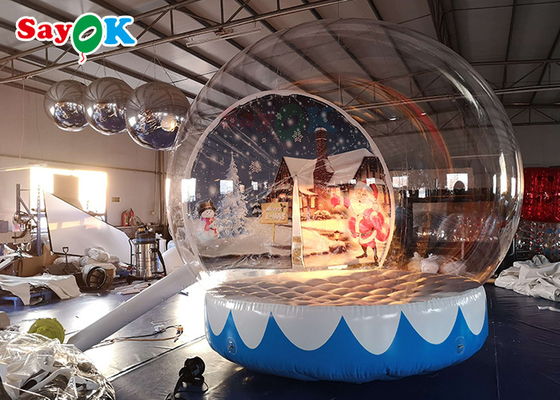 Customized Snow Globe Crystal Ball Inflatable Bubble Tent For Shopping Mall