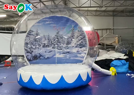 0.6mm PVC Inflatable Yard Decorations Christmas Background Wall Human Snow Globe Photo Booth