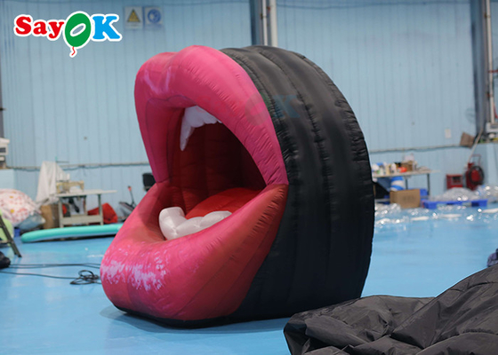 Tarpaulin Custom Inflatable Products For Pub Music Party Mouth Lip Model Decoration